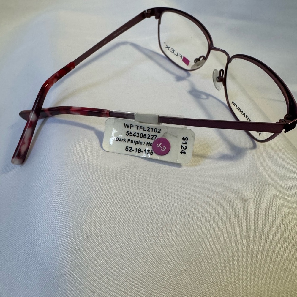 New  TIFlex Titanium Women's Eye glasses frames in Deep Purple